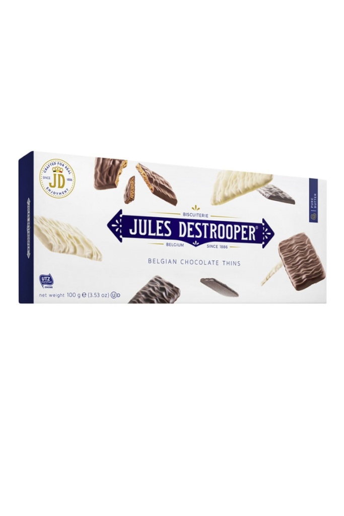 JULES DESTROOPER BELGIAN CHOCOLATE THINS 100 GR