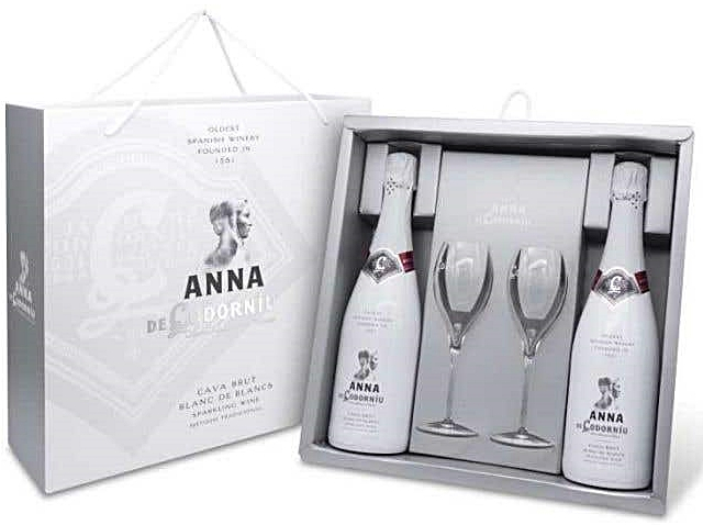 PACK CODORNIU 2 BOT ANNA BLANC DE BLANCS + 2 COPAS