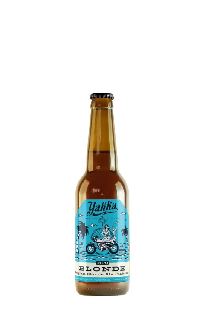 CERVEZA YAKKA TIPO BLONDE 0,33L.