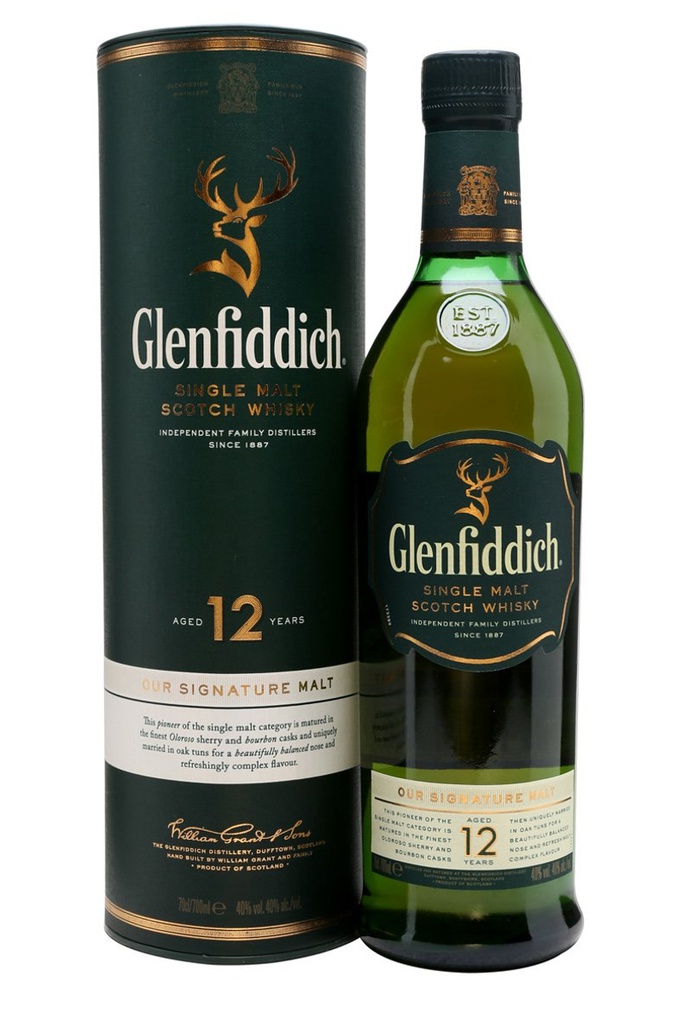 WHISKY GLENFIDDICHS 12 ANYS 0,70