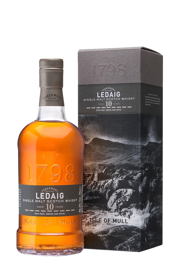 WHISKY LEDAIG 10 ANYS 0,70