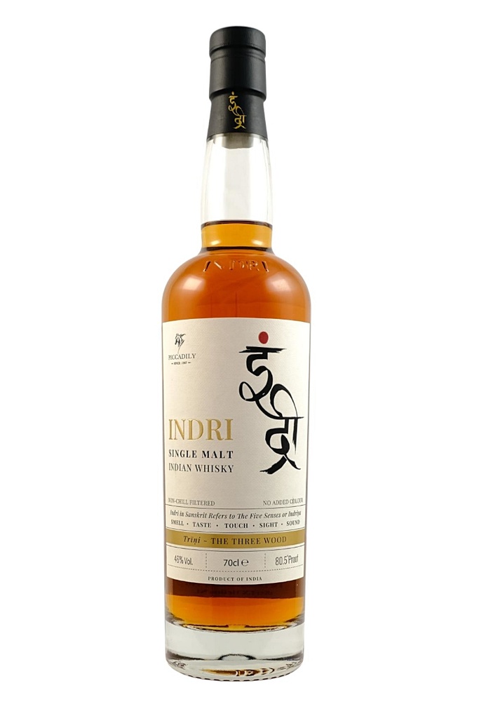 WHISKY INDRI TRINI THE THREE WOOD SINGLE MALT 0,70L.