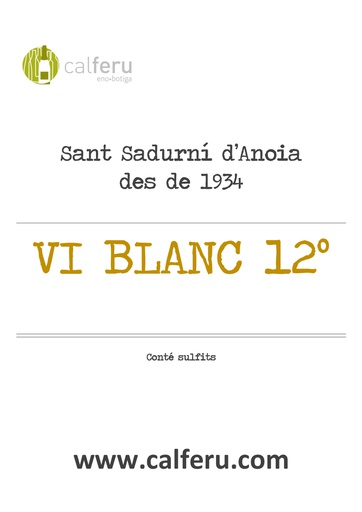 VINO BLANCO 12º A GRANEL